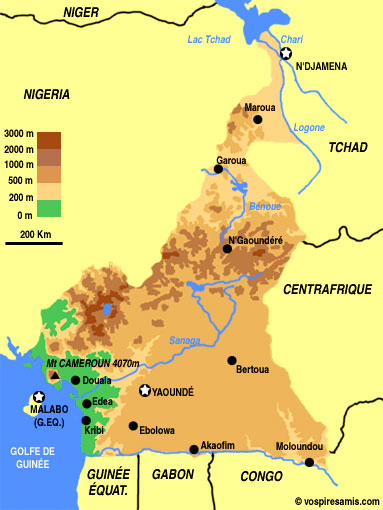 Paf escale Douala carte
